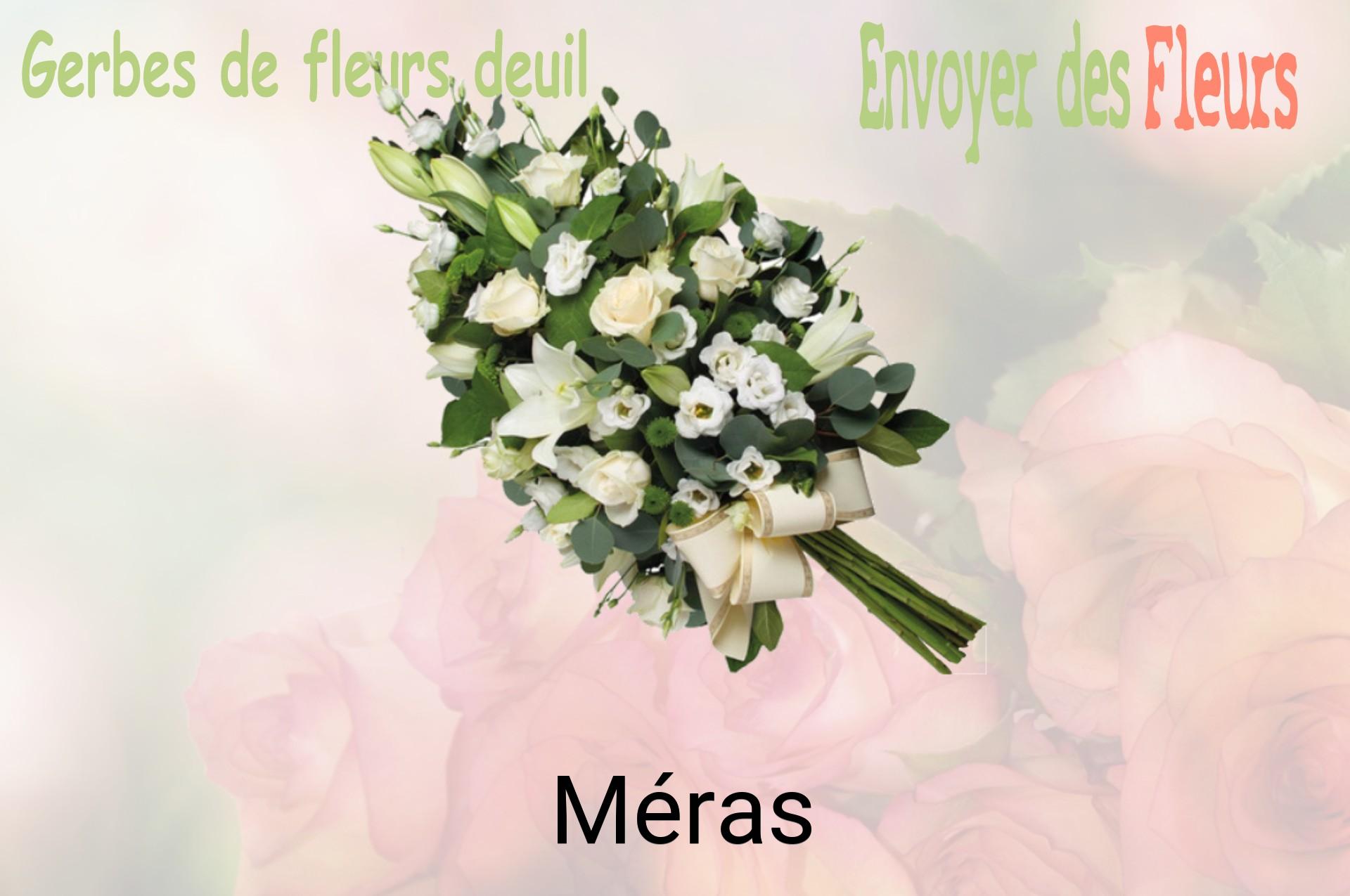 Gerbe de fleurs de deuil livrée à Méras